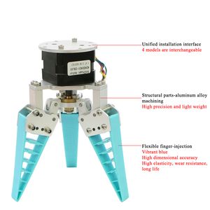 Grote belasting pneumatische elektrische servo flexibele robot klauw motor bionische flexibele mechanische mate 2/3/4 vingers voor industriële robotarm