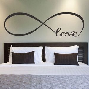 Grand amour grand symbole infini chambre sticker mural amour chambre décor citations vinyle Stickers muraux offre spéciale