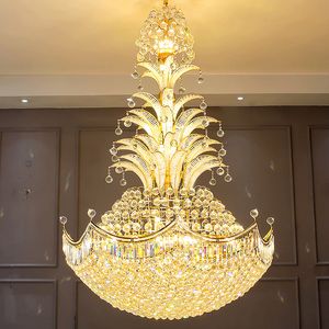 Big luxueuze K9 Crystal Chandeliers Lights Farmture leidde de Amerikaanse moderne kroonluchter European Art Deco Droplight Home Loft Hotel Indoor Lighting Diameter120cm