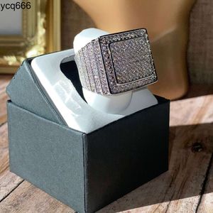 Bague de mariage en or arabe pour homme, Style Hip Hop, grosse mode, diamant Moissanite 14 carats