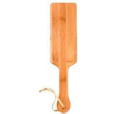 Big Natural Bamboo Wood Spalking Paddle Clap Slap Flap Pat Beat Beat Lath Flog Ass Sex Toy para hombres adultos Mujeres Pareja SM Juego C1814852541