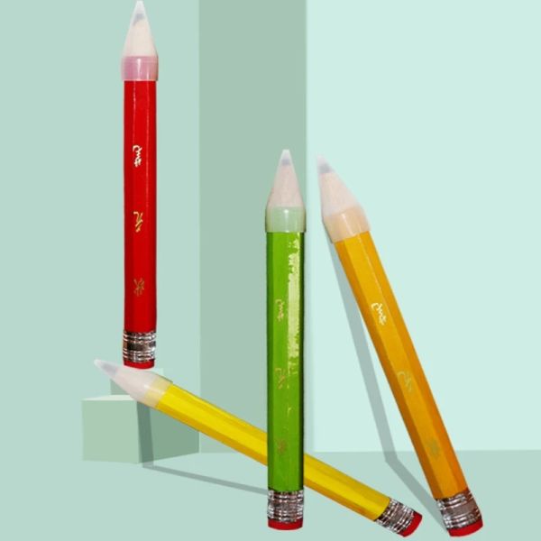 Grands crayons crayons en bois Adorables diy Woodworking-toys cadeaux papeterie crayon écriture et efface h8wd