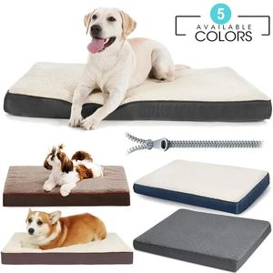 Big Pet Bed pluche traagschuimhondbed voor grote hond verwijderbare wasbare hondenmatras Matras Mat niet -slip ei kennel kussen Cat Sofa 240410