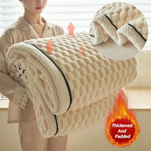 Grote Polyestervezel Winter Warme Slaapdeken Zacht Comfortabel Flanel Fleece Dekens Voor Bed Gezellige Verdikte Warmtedeken 240113