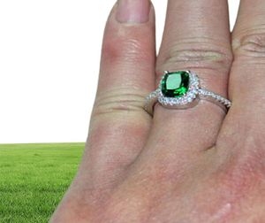 Grande promotion 3ct réel 925 élément de bague en argent diamant émeraude anneaux de pierre précieuse pour femmes bijoux de fiançailles de mariage entier 5397789