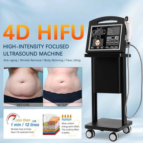 Grande promotion 4D HIFU Machine 20000 coups ultrasons focalisés de haute intensité lifting élimination des rides raffermissement de la peau corps minceur salon de beauté