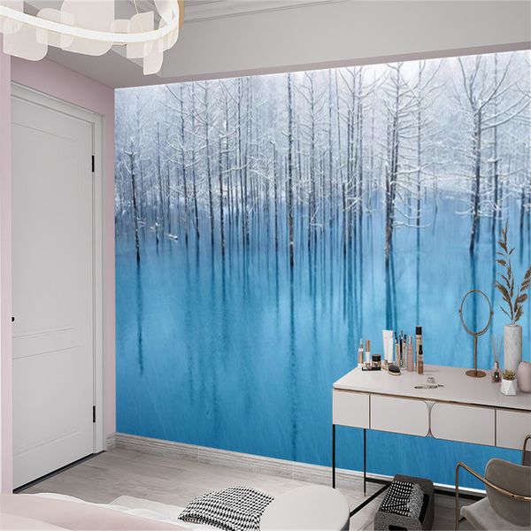 Papel tapiz 3D Dream Art Forest Leafless Woods Paisaje Papel de pared HD UV Impresión Personalizada Hermosos fondos de pantalla