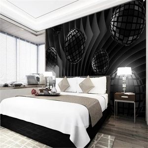Papel tapiz 3d para paredes, pintura flotante espacial negra, Mural para sala de estar, dormitorio, cocina, decoración moderna del hogar, papeles tapiz