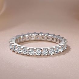 Gran Promoción!! S925 VS2 Diamond for Women Bizuteria Wedding Anillos De Gemstone Silver Jewelry Ring Y200321