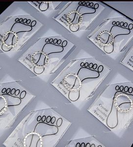 Grote promoties 36 stuks hele sieraden veel volledige duidelijke tsjechische strass mode elastische teenringen voor dames A8099496933