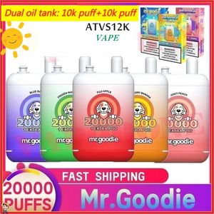 Big Puffs of Vape Mr.Goodie 20K Puffle Vape Rechargeable E Cigarettes E 20K Puffes Bobine de maillage 12 FLAVORS 20ML * 2 E-LIQUIDE PUFF 20000 VACER DUUAL DUAL SILOS SILOS