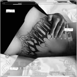 Gran letra Punk tatuaje impermeable tatuaje temporal tatuaje falso duradero para mujer Sexy Abdomen tatuaje pegatina cubierta cicatrices