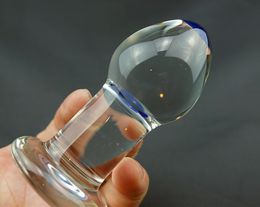 Gros gode plug anal en verre Pyrex énorme cristal godemichet anal sex toys S924