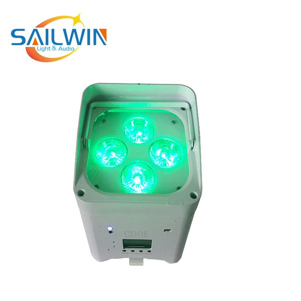 Gran venta 4pcs 18W 6in1 RGBAW UV con pilas Wifi APP Mobile DJ Stage Smart LED Par Light