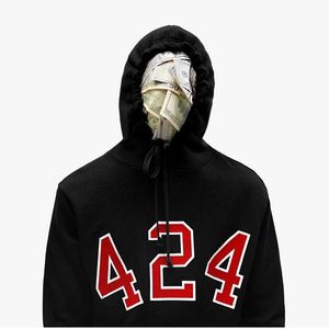 Gran oferta Kanyes Style 424 Print Sudaderas con capucha para hombre Sudaderas con capucha de invierno Sudadera grande de peso pesado Sudadera con capucha para hombre y mujer