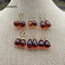 Grote verkoop Natuurlijke amber oorbellen voor vrouwen