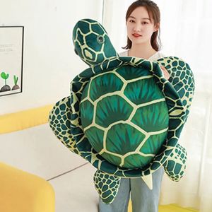 Big Sea For Turtle Plance Tortoise Doll Cushion Soft Pp Cotton Farged Animal Oreads Christmas Cadeaux Kids 240422