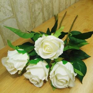 Grande vente!! Roses artificielles fleurs mignonnes petites fleurs de Rose blanche en soie décoration de mariage fournitures de fête fleur artificielle