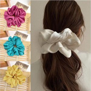 Big Silk Scrunchie Headband Hair Accessoires Haarband voor vrouwelijke hoofdbands Serre Tete Fashion Stirnband Tiara Ponytailhouder Haaraccessoires