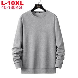 Tamaño grande 10xl 9xl 8xl 7xl 6xl 5xl para 180 kg sudaderas con capucha hombres streetwear sudaderas masculinas color sólido de gran tamaño jerseys casuales para hombres 240110