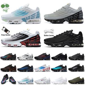 Grande taille 12 femmes hommes TN Plus 3 chaussures de course Tuned III Spider-Verse Unity Mesh blanc noir Aqua Volt Multi Laser bleu tns formateurs Tn3 plate-forme coureur baskets de sport