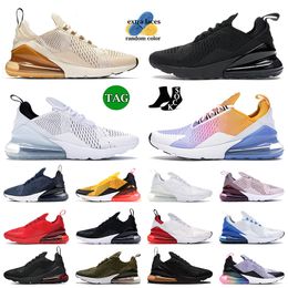 Tamaño grande 13 14 Cojín og 270 Zapatillas para correr para hombre Mujer 270s Triple Negro Blanco Universidad Rojo Azul Oliva Malla Cojín para correr Zapatillas deportivas 36-49