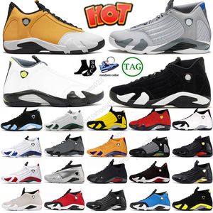 Grande taille 13 Jumpman 14 Chaussures de basket-ball 14s Mans Retros Light Graphite Métallique Argent Noir Université Thunder Bleu Noir Blanc UNC J14s Baskets de créateur en plein air