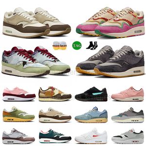 Hombres Mujeres OG 1 87 Zapatos informales Sneakers Lowkers Familia Summit White Shima Barroque Barro Patta Black Crepe Hempe London 1S Monarch Designer Runner Trains Big Tamaño 13