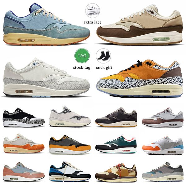 Chaussures de course à grande taille 13 pour hommes femmes 1 patta crêpe chanvre gris doux gris miel rosée magma orange obsidian mens women 1s 87 entraîneurs baskets