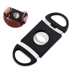 Cúter de doble cuchilla portátil, tijeras de acero inoxidable para cigarros de bolsillo, accesorios para herramientas para fumar C0622S02