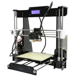 Freeshipping Big Size 220 * 220 * 240mm Hoge kwaliteit Precisie Reprap Prusai3 DIY 3D-printerset met filament 8GB SD-kaart LCD