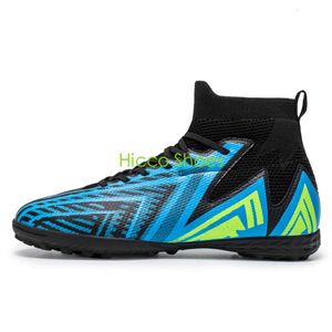 Botas de fútbol cómodas para hombre talla grande 35-48, zapatos de fútbol TF, zapatos de entrenamiento para césped juvenil, tacos, azul, verde, blanco y negro