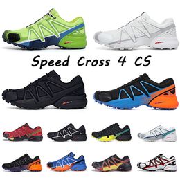 Salomon Speed Cross 4 CS Talla grande 36-47 Cross Classic Speed ​​Cross 4 CS Zapatos de deportes de moda Hombres Negro Verde Azul Anaranjado Mujeres Para Senderismo de deporte