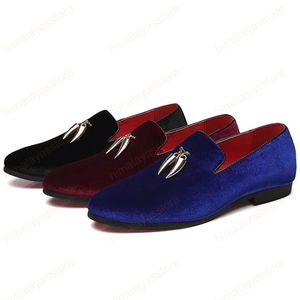 Grande taille 38-48 nouvelle mode fête chaussures de mariage à la main hommes mocassins métal pendentif troupeau chaussures hommes luxe élégant robe chaussures