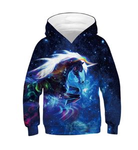 Big Size 3D Girls Boys Unicorn Sweatshirt Hoodies Tieners Oversized Spring Hooded For Boy Kids Outerwear Children Deskled 9942499