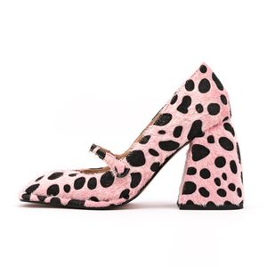 Escarpins à talons hauts grande taille 43 45 pour femmes, chaussures de luxe à bout pointu, imprimé léopard, Mary Jane, chaussures à plateforme