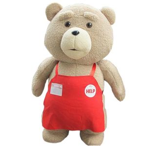 Ours en peluche Original de grande taille 46 cm, animaux en peluche Ted 2, poupée douce, cadeau d'anniversaire pour bébé, jouets pour enfants