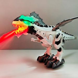 Grande taille 47 cm électronique marche dinosaure rugissant lumière clignotante Robot jeu éducatif Machine cadeau pour enfants jouets 231228