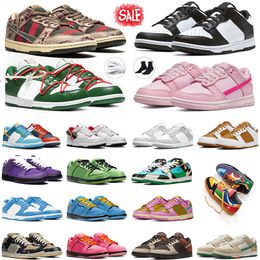 Top loopschoenen Dames Heren Panda schoenen Lage panda's Zwart Wit Freddy Krueger blauw oranje kreeft Jarritos triple Roze Designer Runners Platform Sneakers Big Size 48