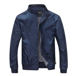 Grande Taille 4XL 5XL Hommes Printemps Été Vestes Casual Mince Mâle Coupe-Vent Collège Bomber Noir Coupe-Vent Hommes Varsity Veste 210909