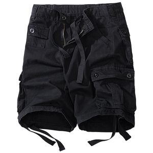 Big Size 5XL 8XL zomer heren losse multi pocket militaire shorts hoge kwaliteit katoen groene casual tactische mannen geen riem 210713