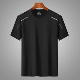 Gran tamaño 5xl camisetas para hombres de verano camiseta camisa transpirable secado rápido de color sólido