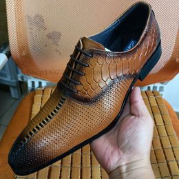 Große Größe 6-12 Oxfords Echtes Leder Männer Schuhe Schlange Muster Mode Lässig Spitz Formale Business Männlich Hochzeit Kleid schuh