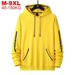 Big Size 9XL 150KG Mannen Hoodies Sweatshirt Casual Hooded Pullover Heren Hip Hop Streetwear Sweatshirt Oversized Hoodie Trainingspak 201112