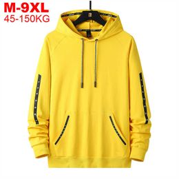 Grande Taille 9xl 150kg Hommes Hoodies Sweat Casual Pull À Capuche Hommes Hip Hop Streetwear Sweat Surdimensionné À Capuche Survêtement 210707