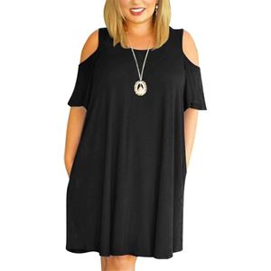 Grande taille 9XL robe pour Fat MM femme robe d'été lâche grande taille robes hors de l'épaule femmes vêtements 9XL robe vestidos 210322