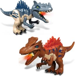 Groot formaat geassembleerde bouwstenen speelgoed dinosaurus wereld triceratops tyrannosaurus kinderen dierenmodel bakstenen speelgoed voor jongens geschenken
