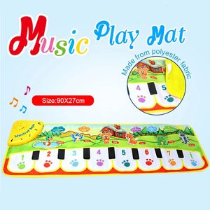 Tapis de jeu Musical pour bébé de grande taille avec voix animale clavier de Piano réglable jouet Instrument Infantil cadeau d'éducation précoce 231225