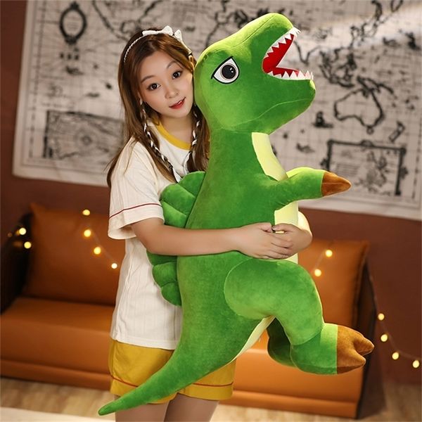 Grande Taille Dinosaure En Peluche Oreiller Jouet De Bande Dessinée Spinosaurus Dino Poupées En Peluche Animal Doux Jouets Creative Cadeau De Noël pour Bébé Enfants 220705