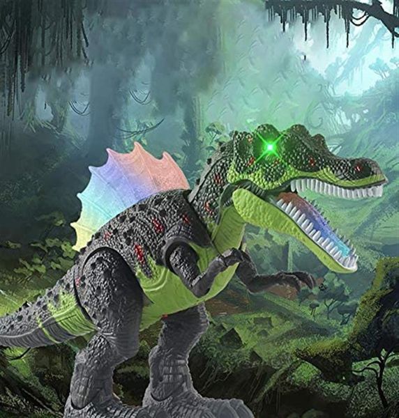 Dinosaurio eléctrico de gran tamaño para niños, juguete de dinosaurio que camina, mundo Parque Jurásico, Robot con sonido ligero, Tiranosaurio Rex, juguetes para niños204B3276150